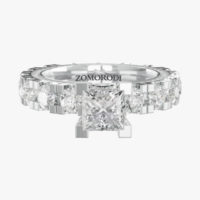 Princess-Cut Solitaire Pure Eminent Wedding Ring